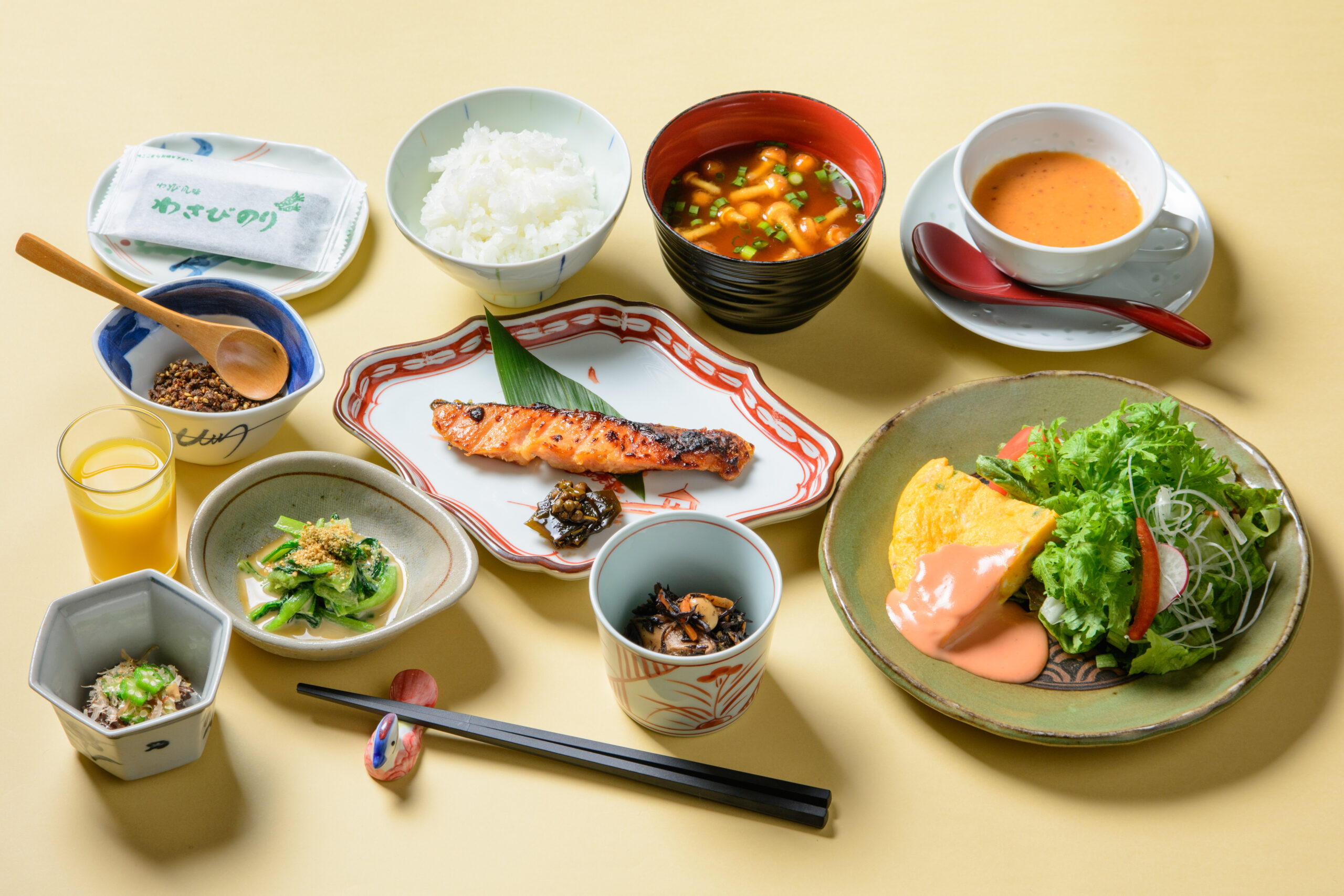 旅籠屋丸一で提供する和朝食の別献立例