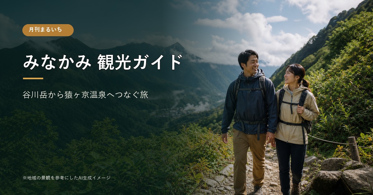 みなかみの山を旅するカップルのイメージ