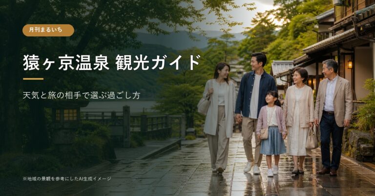 猿ヶ京温泉を三世代で旅する家族のイメージ