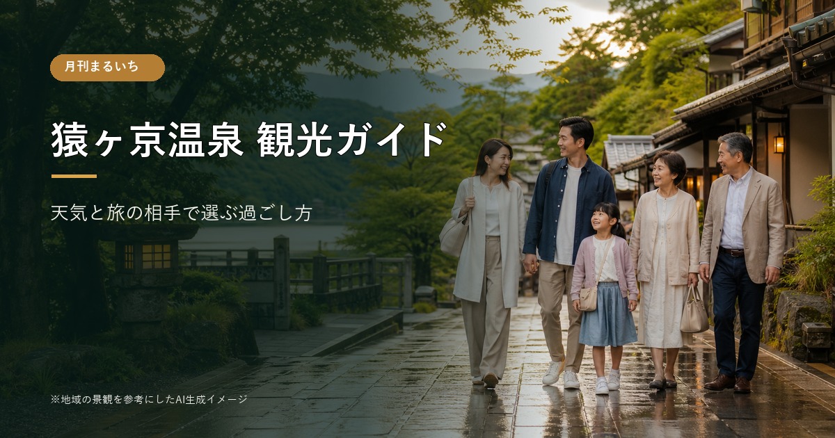 猿ヶ京温泉を三世代で旅する家族のイメージ