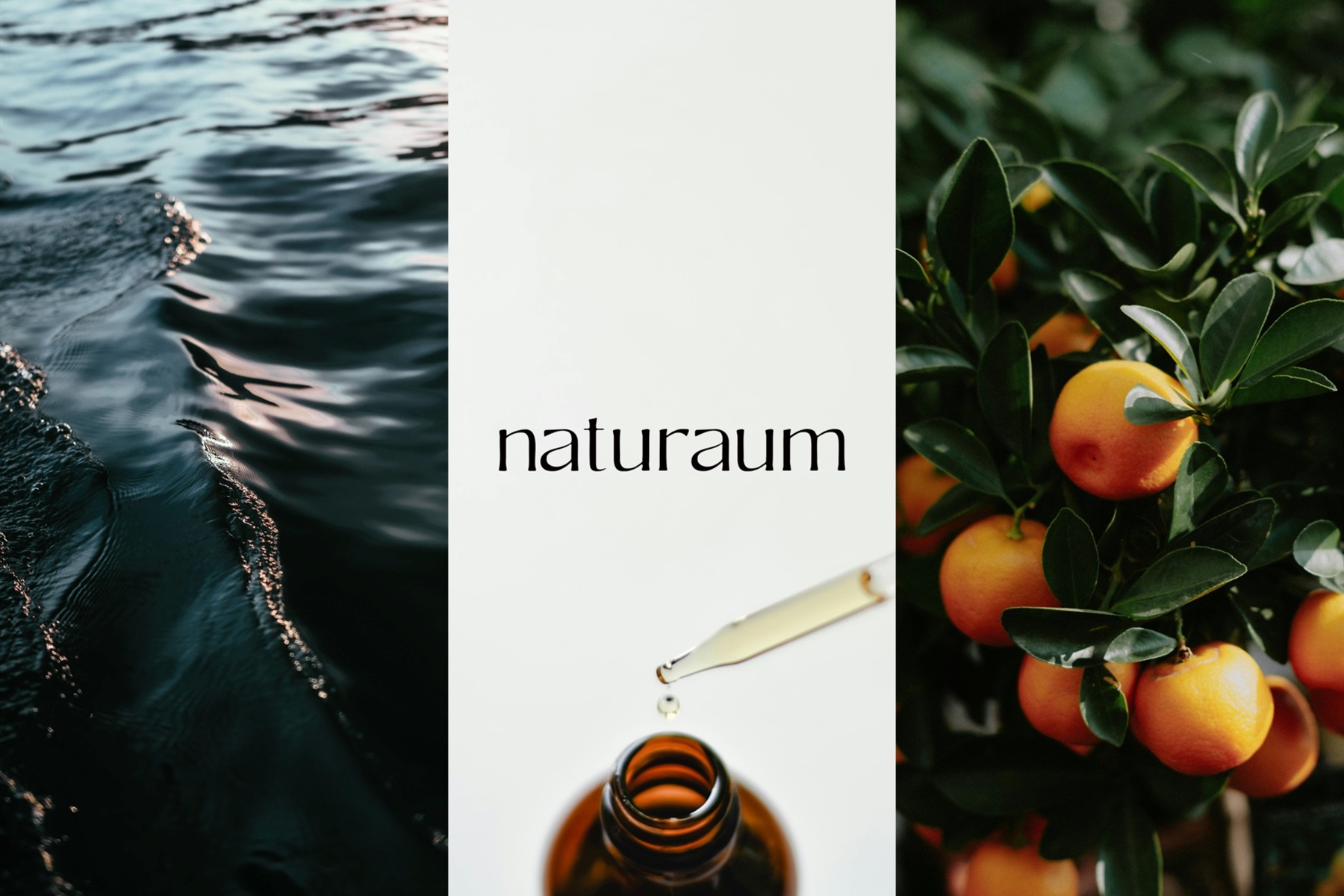 水と柑橘と精油を組み合わせたnaturaumのブランドイメージ